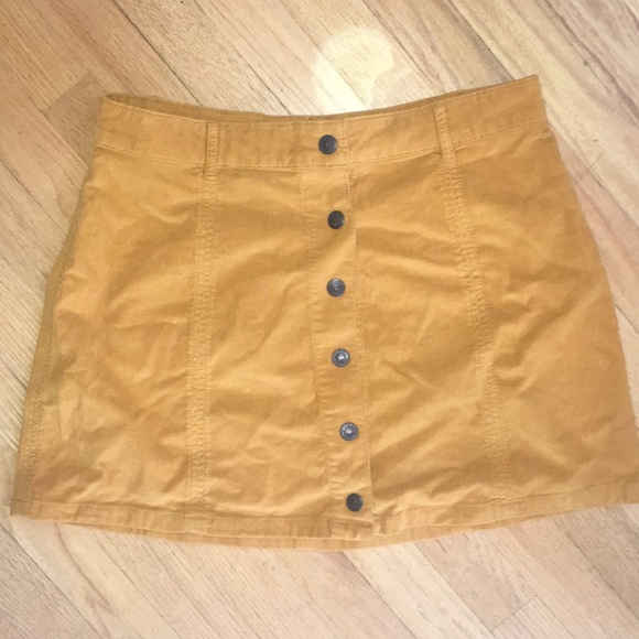 Mustard ish corduroy skirt - Picture 1 of 3
